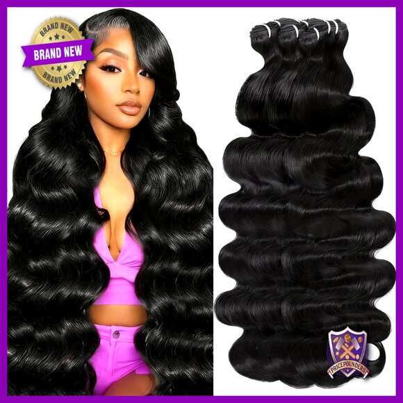 Body Wave Human Hair Extensions 3 Bundles 20-24 Inch Unprocessed Indian Hair main image 6